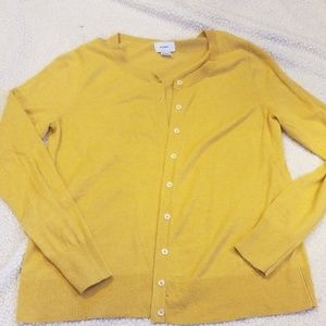 Old Navy mustard cardigan
